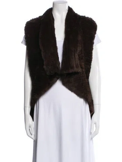 Pre-owned Alice And Olivia Fur Jacket In Black