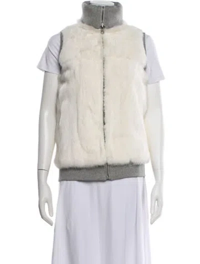 Pre-owned Alice And Olivia Fur Jacket In Neutral
