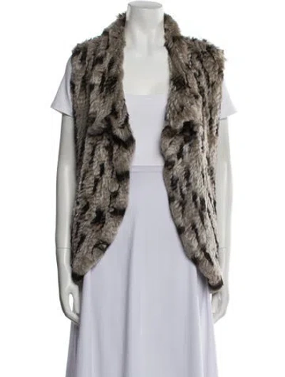 Pre-owned Alice And Olivia Fur Printed Fur Jacket In Multi