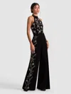 Alice And Olivia Gatz Embellished Jumpsuit In Black