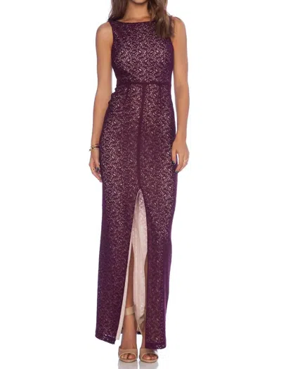 Alice And Olivia Gemma Lace Long Mermaid Dress In Kir Royale In Multi