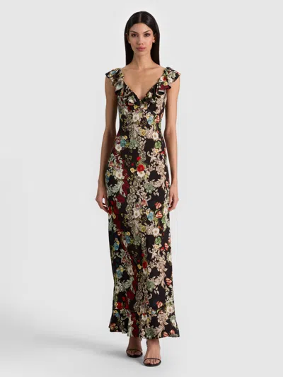Alice And Olivia Gemma Maxi Dress In Black