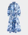 Alice And Olivia Alice + Olivia Dresses Blue In Scroll Symphony