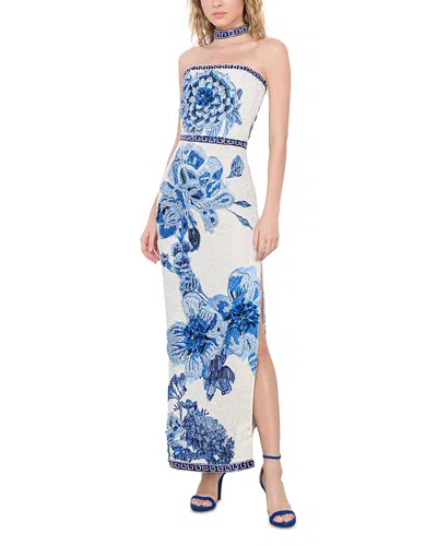 ALICE AND OLIVIA ALICE AND OLIVIA GEORGIE EMBELLISHED STRAPLESS DRESS & CHOKER