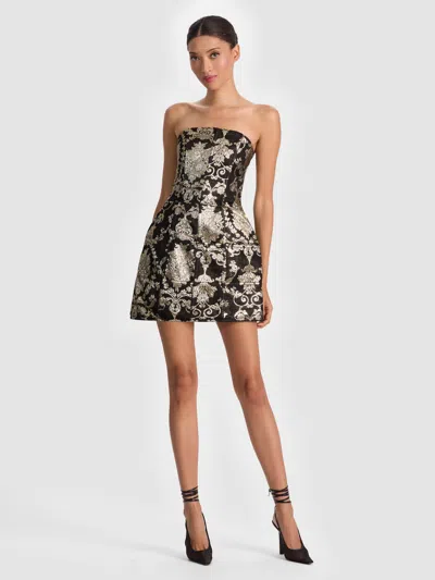 Alice And Olivia Gerda Drop Waist Mini Dress In Multi