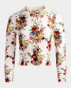 Alice And Olivia Gilded Rose Carson Cardigan