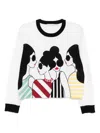 Alice And Olivia Gleeson Stace Face Beaded Sweater