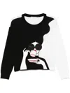 Alice And Olivia Gleeson Stace Face Pullover In Black