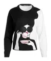 Alice And Olivia Gleeson Stace Face Pullover In Black