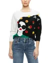 ALICE AND OLIVIA GLEESON STACEFACE WOOL-BLEND SWEATER