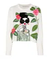 Alice And Olivia Alice + Olivia Cotton-blend Gleeson Sweatshirt In White