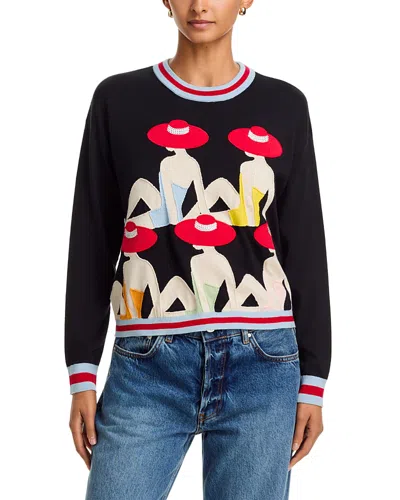 Alice And Olivia Gleeson Sweatshirt In Black