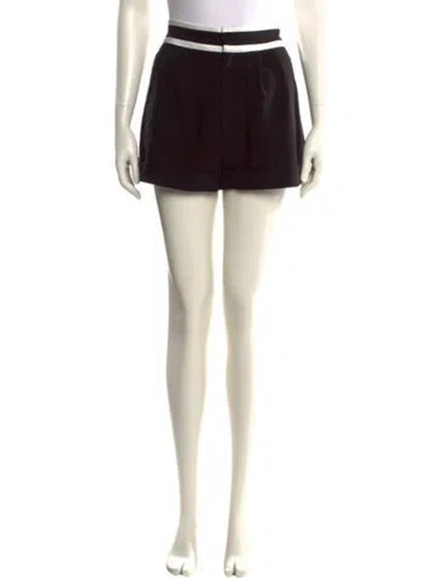 Pre-owned Alice And Olivia Glitter Accents Mini Skirt In Black