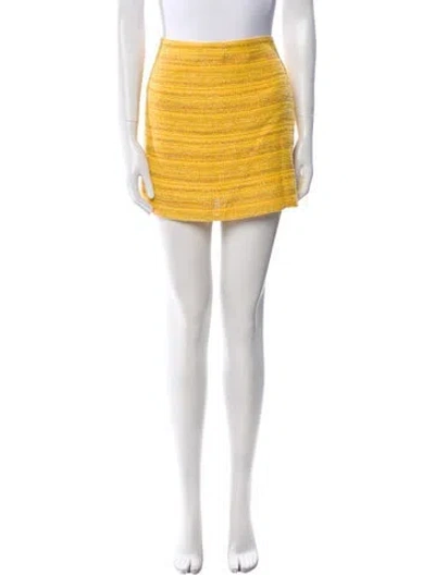 Pre-owned Alice And Olivia Glitter Accents Mini Skirt In Multi