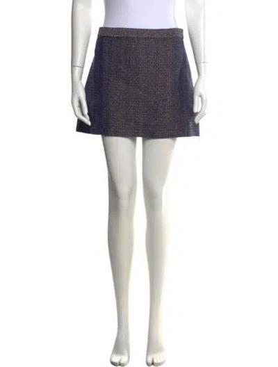 Pre-owned Alice And Olivia Glitter Accents Mini Skirt In Multi