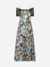 ALICE AND OLIVIA GLYNIS SCARF COTTON LONG DRESS