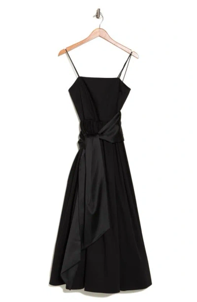 Alice And Olivia Glynis Tie Waist Dress In Black