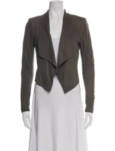 Pre-owned Alice And Olivia Goat Leather Jacket In Green