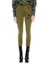 Alice And Olivia Good Tie Waist Skinny Jean In Olive