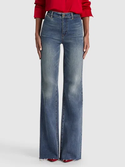 Alice And Olivia Gorgeous Jean In Blue