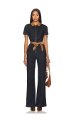 Alice And Olivia Gorgeous Wide Leg Jumpsuit In Blue