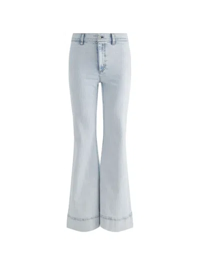 Alice And Olivia Gorgeous Wide-leg Jeans In Blue