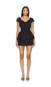 Alice And Olivia Gracie Womens Smocked Tiered Romper In 黑色