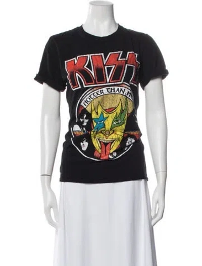 Pre-owned Alice And Olivia Graphic Print Crew Neck T-shirt In White
