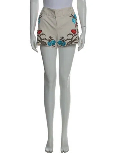 Pre-owned Alice And Olivia Graphic Print Mini Shorts In Multi
