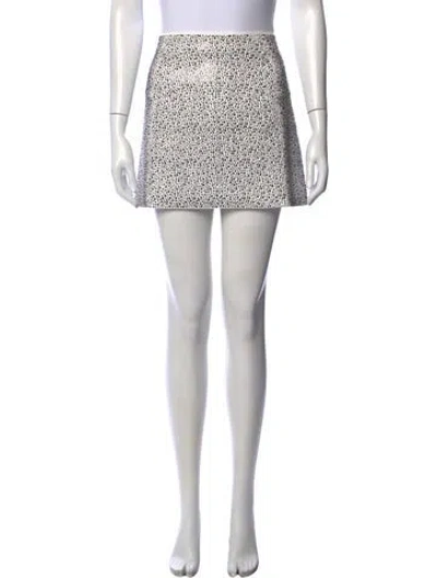 Pre-owned Alice And Olivia Graphic Print Mini Skirt