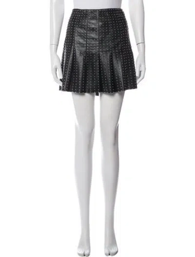 Pre-owned Alice And Olivia Graphic Print Mini Skirt In White