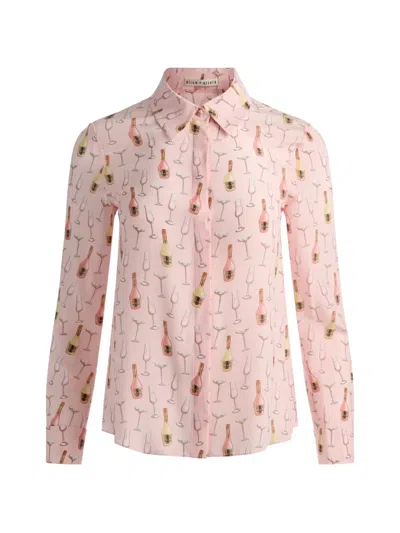 Alice And Olivia Graphic-print Shirt In Pink