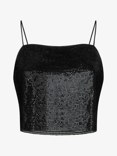 ALICE AND OLIVIA GRAZI CHAINMAIL SEQUINED TOP