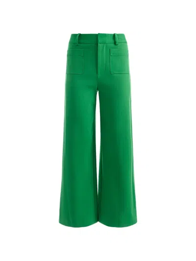 Alice + Olivia Casual Trousers With Patch Pockets In Green