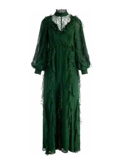 Alice And Olivia Green Dress In Dark Green