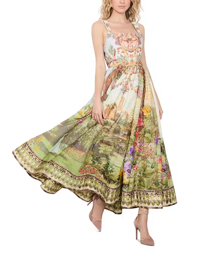 Alice And Olivia Guinevere Bustier Dress In Garden Landscape