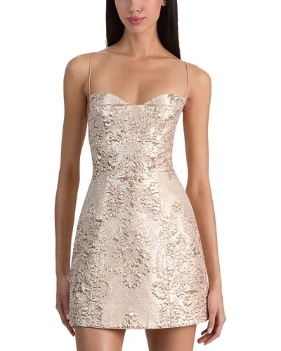 Alice And Olivia Hallie Peekaboo Mini Dress In White