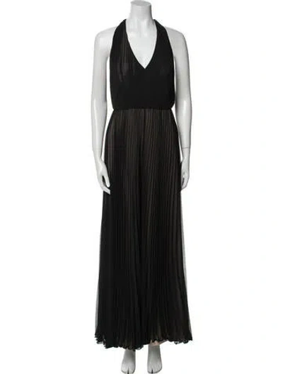 Pre-owned Alice And Olivia Halterneck Jumpsuit In Black