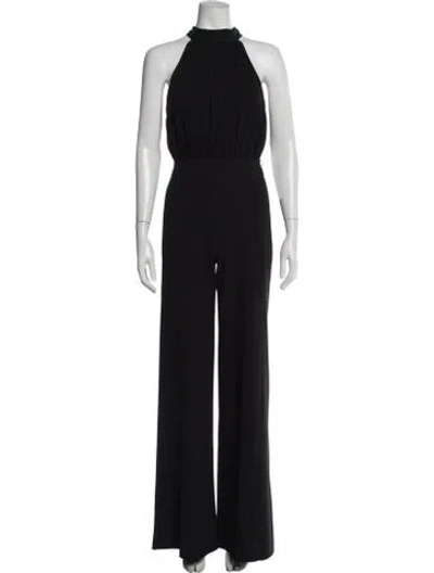 Pre-owned Alice And Olivia Halterneck Jumpsuit In Black