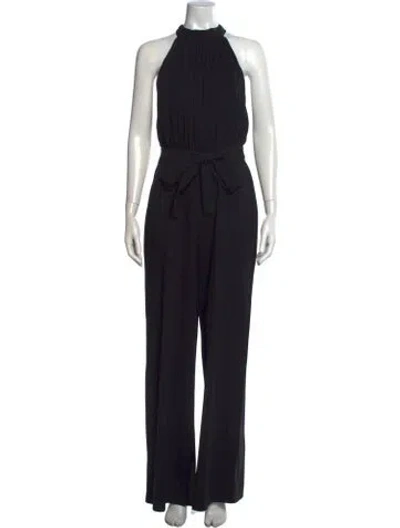 Pre-owned Alice And Olivia Halterneck Jumpsuit In Black