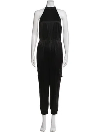 Pre-owned Alice And Olivia Halterneck Jumpsuit In Black