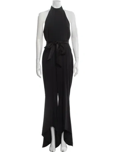 Pre-owned Alice And Olivia Halterneck Jumpsuit In Black