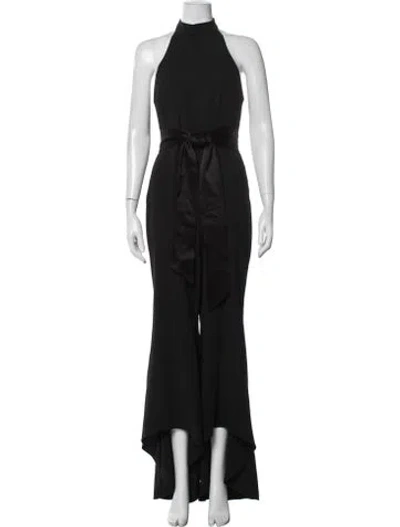 Pre-owned Alice And Olivia Halterneck Jumpsuit In Black