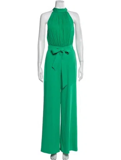 Pre-owned Alice And Olivia Halterneck Jumpsuit In Green