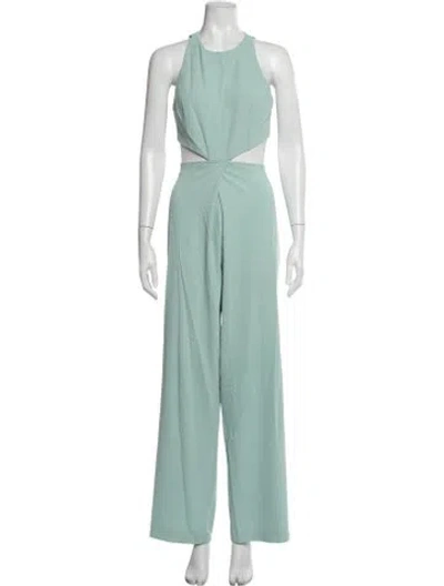 Pre-owned Alice And Olivia Halterneck Jumpsuit In Green