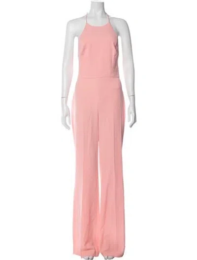 Pre-owned Alice And Olivia Halterneck Jumpsuit In Pink