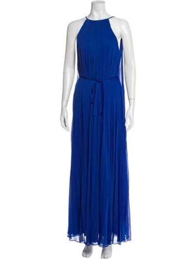 Pre-owned Alice And Olivia Halterneck Long Dress In Multi