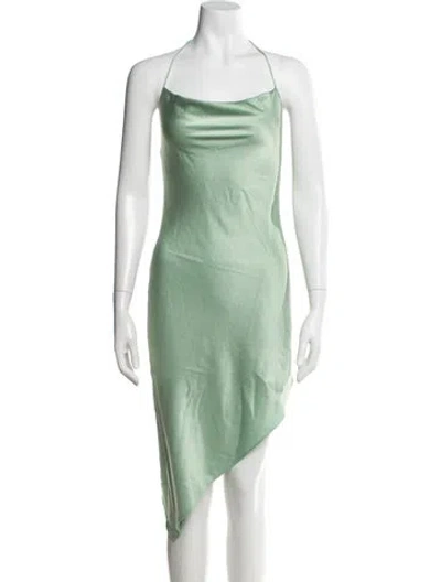 Pre-owned Alice And Olivia Halterneck Mini Dress W/ Tags In Green