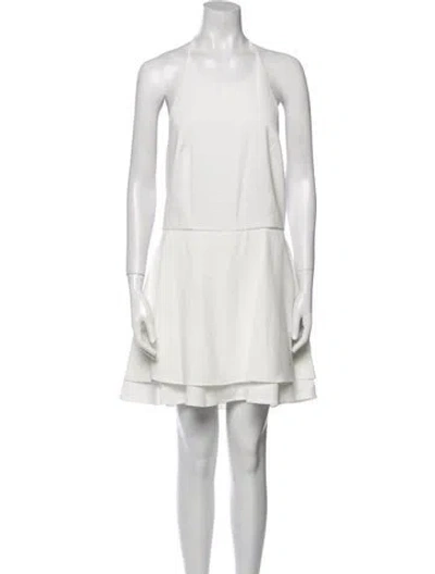 Pre-owned Alice And Olivia Halterneck Romper In White