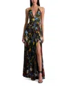 Alice And Olivia Hannah Pleated Maxi Dress In Multi